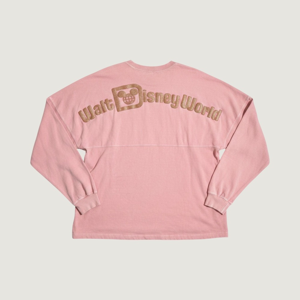 Disney Spirit Jersey Rose Gold Glitter Walt‎ Disney World Pink L Coquette Park